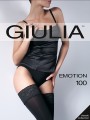 Kryjące pończochy samonośne Emotion 100 marki Giulia, czarne, rozm. M/L