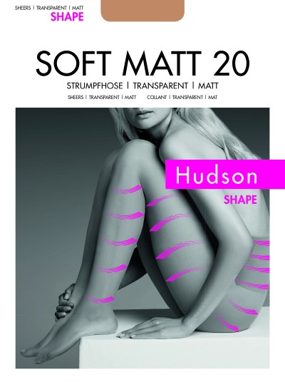 Cienkie matowe rajstopy modeluj&#261;ce sylwetk&#281; Soft Matt 20 Shape marki Hudson, honey, rozm. M