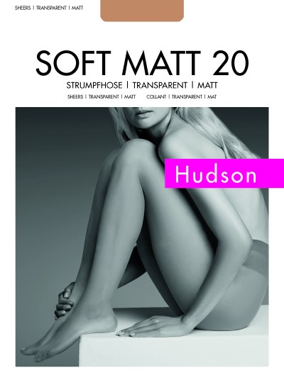 G&#322;adkie matowe rajstopy Soft Matt 20 marki Hudson, czarne, rozm. XXL