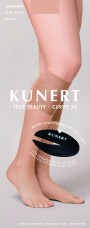 Podkolanówki dla kobiet o pełnych kształtach Curvy 20 True Beauty marki Kunert, czarne, rozm. 35-38