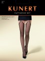 Rajstopy kaberetki imitujące pończochy z paskiem Raffinesse Net Sexy marki Kunert, czarne, rozm. L Rajstopy kaberetki imitujące pończochy z paskiem Raffinesse Net Sexy marki Kunert, czarne, rozm. L
