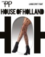 Rajstopy ze wzorem w grochy Large Spot marki House of Holland dla Pretty Polly, czarne