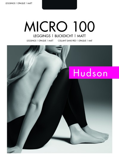 G&#322;adkie kryj&#261;ce legginsy Micro 100 marki Hudson, br&#261;zowe, rozm. M