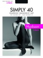 2 pary gładkich matowych rajstop Simply 40 marki Hudson, antracytowe, rozm. XL