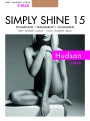 Połyskujące rajstopy Simply Shine 15 firmy Hudson - 2-pack, teint, rozm. XXL