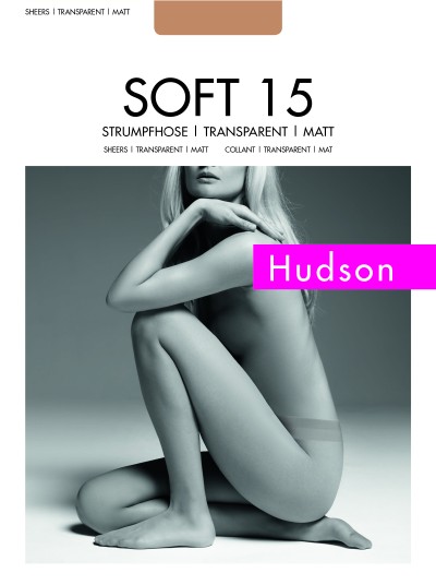 G&#322;adkie rajstopy w stylu natural look Soft 15 marki Hudson, skin, rozm. XL