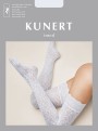 Eleganckie pończochy samonośne z koronkowym wzorem marki Kunert