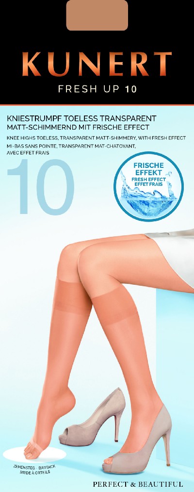 Cienkie bezpalcowe podkolan&oacute;wki Fresh Up 10 firmy Kunert