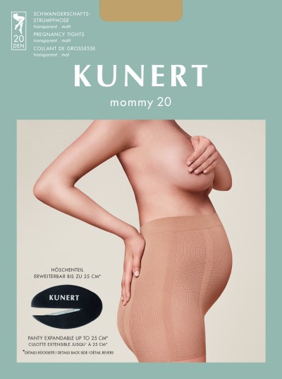 Transparentne rajstopy dla kobiet w ci&#261;&#380;y Mommy 20 marki Kunert, cieliste, rozm. L