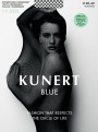 Gładkie rajstopy wyprodukowane z materiałów z odzysku Blue 15 marki KUNERT, cashmere, rozm. M