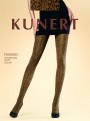 Rajstopy kryjące w modną panterkę firmy Kunert, 80 DEN, basalt, rozm. M