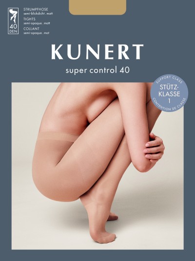 Rajstopy ze stopniowanym uciskiem Super Control 40 firmy KUNERT, cashmere, rozm. M