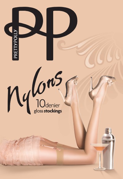 Cienkie b&#322;yszcz&#261;ce po&#324;czochy do paska na lato Nylons 10 denier marki Pretty Polly