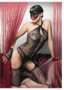 Zmysłowe bodystocking z wyrafinowanymi wycięciami Demetra marki Trasparenze, czarne, rozm. M/L